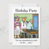 Funny Birthday Party Invitations Kaart (Voorkant)