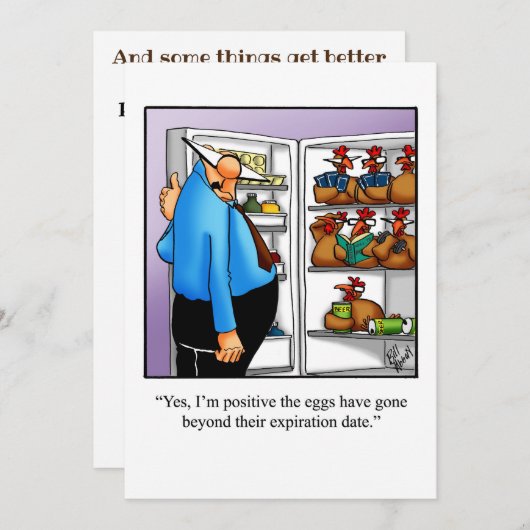 Funny Birthday Party Invitations Kaart (Voorkant / Achterkant)