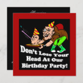 Funny Birthday Party Invitations Kaart (Voorkant / Achterkant)