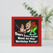 Funny Birthday Party Invitations Kaart (Staand voorkant)