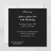 Funny Birthday Party Invitations Kaart (Achterkant)