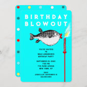 Funny Birthday Party Kaart (Voorkant / Achterkant)