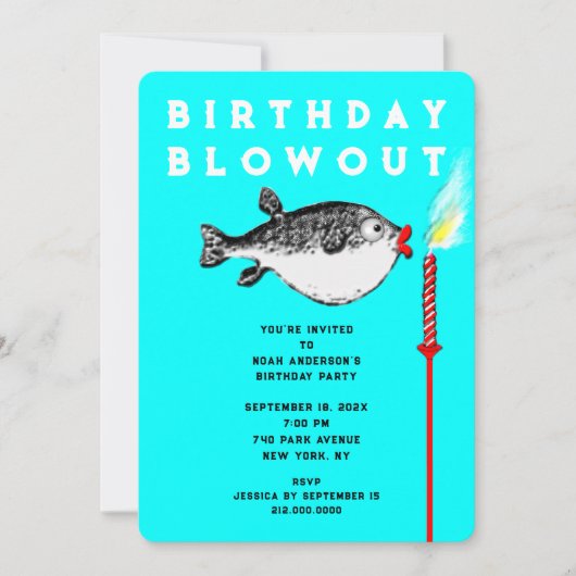 Funny Birthday Party Kaart (Voorkant)