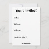 Funny Birthday Party nodigt haar uit Kaart (Achterkant)