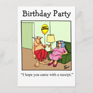 Funny Birthday Party nodigt haar uit Kaart