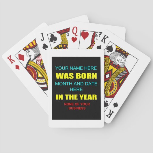 Funny birthday pokerkaarten (Achterkant)