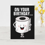 FUNNY BIRTHDAY POOP KAARTEN GOEDE BOWEL BEWEGINGEN (Gele Bloem)