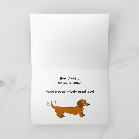 Funny Birthday Puns voor Hondenliefhebber Kaart (Binnen)