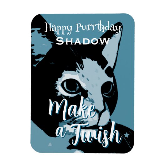 Funny Birthday Purrthday Cat Magneet (Verticaal)