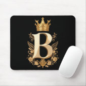 Funny Birthday Queen B - Letter B And Crown (bee) Muismat (Met muis)