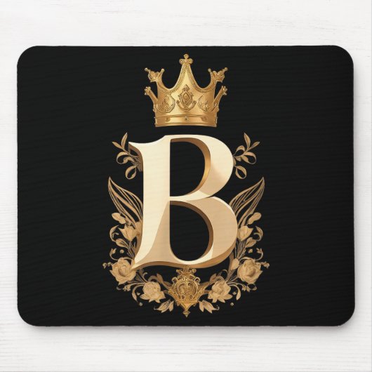 Funny Birthday Queen B - Letter B And Crown (bee) Muismat (Voorkant)