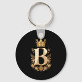 Funny Birthday Queen B - Letter B And Crown (bee)  Sleutelhanger (Voorkant)