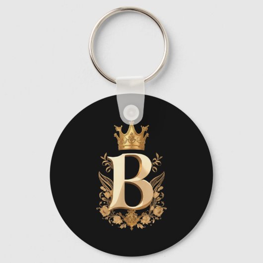 Funny Birthday Queen B - Letter B And Crown (bee)  Sleutelhanger (Voorkant)