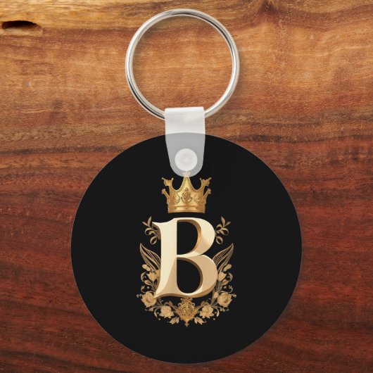 Funny Birthday Queen B - Letter B And Crown (bee)  Sleutelhanger (Voorkant)