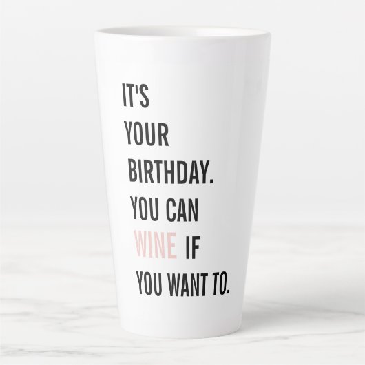 Funny Birthday Quotes | Fijne verjaardag | Beste c Latte Mok (Voorkant)