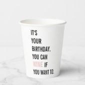 Funny Birthday Quotes | Fijne verjaardag | Beste c Papieren Bekers (Achterkant)