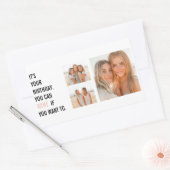 Funny Birthday Quotes | Foto van collage | Beste c Rechthoekige Sticker (Envelop)