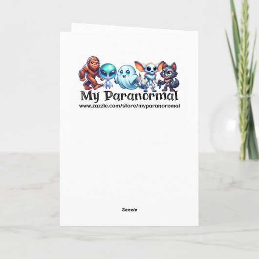 Funny Birthday Sasquatch Pun Kaart (Achterkant)