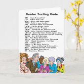 Funny Birthday Seniors Texting Code Kaart (Gele Bloem)