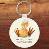 Funny Birthday Sleutelhanger Playful Winking Ducki (Voorkant)