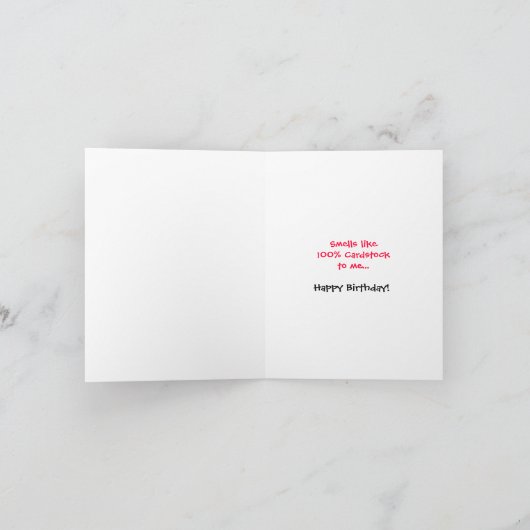 Funny Birthday Sniff Kaart (Binnen)