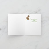 Funny Birthday Son, Cute Rabbit, Carrot Cake Kaart (Binnen)