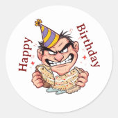 Funny Birthday Sticker (Voorkant)