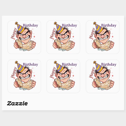 Funny Birthday Sticker (Vel)
