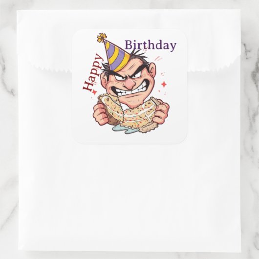 Funny Birthday Sticker (Tas)