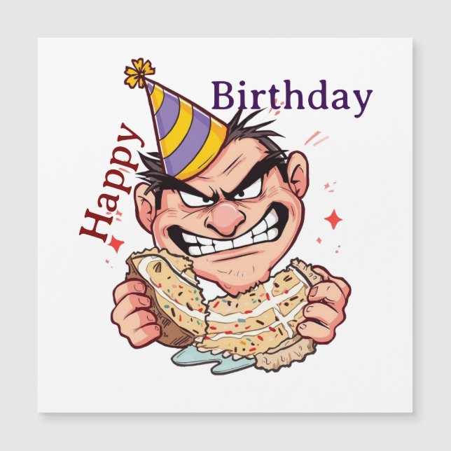 Funny Birthday Sticker (Voorkant)