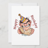 Funny Birthday Sticker Bedankkaart (Voorkant)