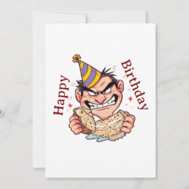 Funny Birthday Sticker Bedankkaart