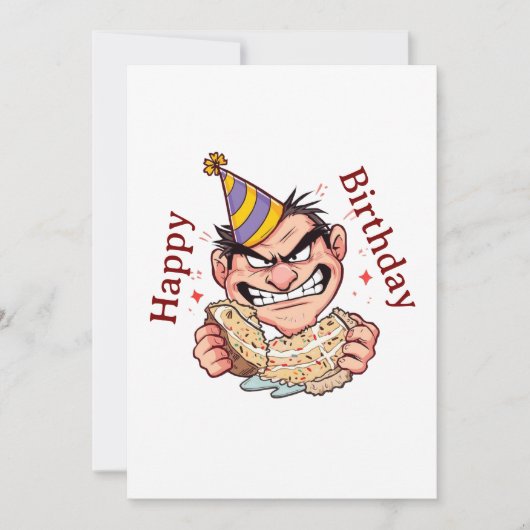 Funny Birthday Sticker Bedankkaart (Voorkant)