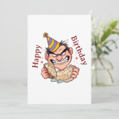 Funny Birthday Sticker Bedankkaart (Staand voorkant)