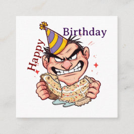Funny Birthday Sticker Informatiekaartje