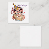 Funny Birthday Sticker Informatiekaartje (Voorkant / Achterkant)