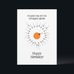 Funny Birthday Strongest Sperm Kaart<br><div class="desc">Eenvoudige, minimalistische en grappige verjaardagskaart met de zin "Ik ben blij dat je het sterkste sperma bent". Een glimlach zal de dag van je vriend of speciale ophelderen. U kunt de tekst personaliseren en met uw eigen tekst uitdelen</div>