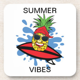 Funny Birthday Surfing Pineapple Bier Onderzetter