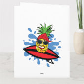 Funny Birthday Surfing Pineapple Kaart (Achterkant)