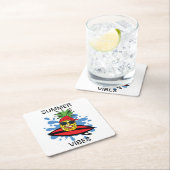 Funny Birthday Surfing Pineapple Kartonnen Onderzetters (Insitu)