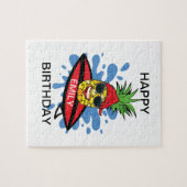 Funny Birthday Surfing Pineapple Legpuzzel (Horizontaal)