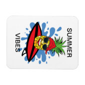 Funny Birthday Surfing Pineapple Magneet (Horizontaal)