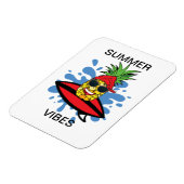 Funny Birthday Surfing Pineapple Magneet (Linkerzijde)