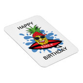 Funny Birthday Surfing Pineapple Magneet (Rechterzijde)