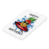Funny Birthday Surfing Pineapple Magneet (Linkerzijde)