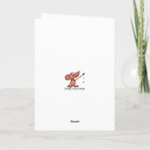 Funny Birthday Swinging Cowboy Cartoon Kaart (Achterkant)