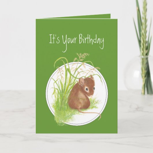 Funny, Birthday to Mice Person.Cute Mouse Kaart (Voorkant)