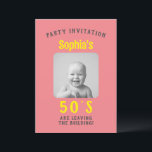 Funny Birthday Uitnodiging<br><div class="desc">Verfijnde en elegante uitnodiging van de manuscriptverjaardag.</div>