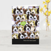 Funny Birthday van Group PBGV Dogs Kaart (Gele Bloem)