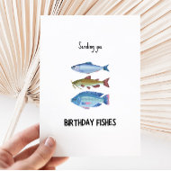 Funny Birthday Vissen Verjaardag Kaart